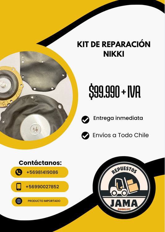 KIT REPARACIÓN NIKKI (Diafragmas y tapa Válvulas)