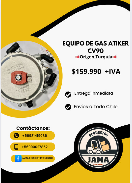 EQUIPO DE GAS ATIKER CV90